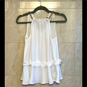 White Michael Kors Sleeveless Blouse